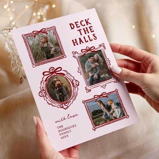 Deck The Halls 4 Foto Lijst Kerst Feestdagenkaart