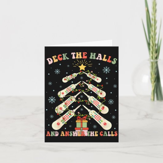 Deck The Halls & Answer The Calls Cna Christma Kaart (Voorkant)