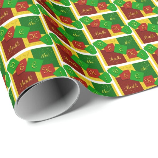 "Deck the Halls" cadeaupapier (Rol Hoek)