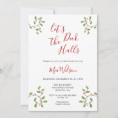 Deck the Halls Christmas-Vrijgezellenfeest Kaart (Voorkant)