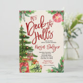 Deck the Halls Christmas-Vrijgezellenfeest Kaart (Staand voorkant)