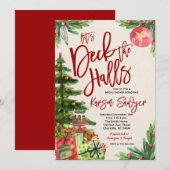 Deck the Halls Christmas-Vrijgezellenfeest Kaart (Voorkant / Achterkant)