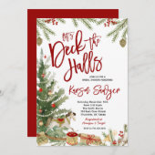 Deck the Halls Christmas-Vrijgezellenfeest Kaart (Voorkant / Achterkant)