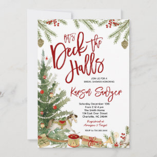 Deck the Halls Christmas-Vrijgezellenfeest Kaart