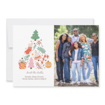 Deck the Halls Familie Foto Kerstmis Kaart