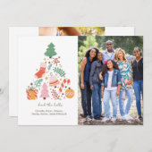 Deck the Halls Familie Foto Kerstmis Kaart (Voorkant / Achterkant)