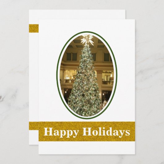 Deck The Halls Flat Holiday Kaart (Voorkant / Achterkant)