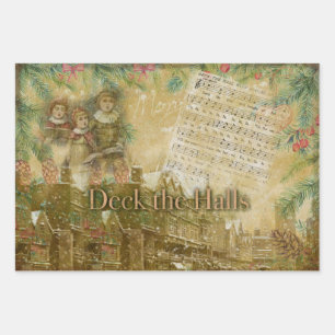 "Deck the Halls"  Inpakpapier Vel