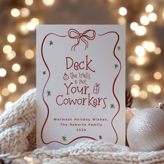Deck The Halls Kantoorhumor Feestdagenkaart