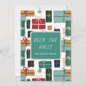 Deck the Halls  kerstcadeaus Kerstmis Feestdagenkaart (Voorkant)