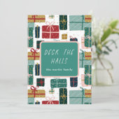 Deck the Halls  kerstcadeaus Kerstmis Feestdagenkaart (Staand voorkant)