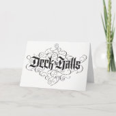 Deck the Halls Luxe belettering Elegant in zwart Feestdagen Kaart (Voorkant)