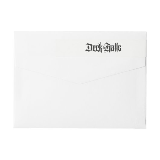 Deck the Halls Modern Lettering Luxe Zwart (Achterkant)