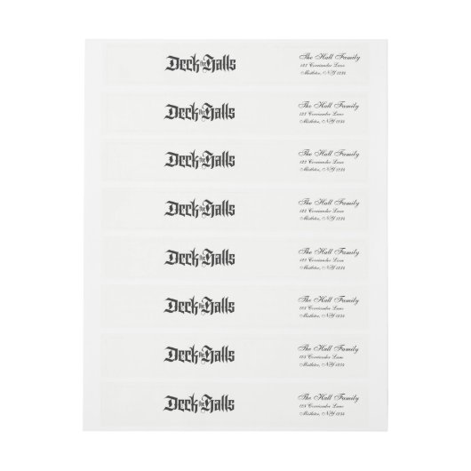 Deck the Halls Modern Lettering Luxe Zwart (Vel)