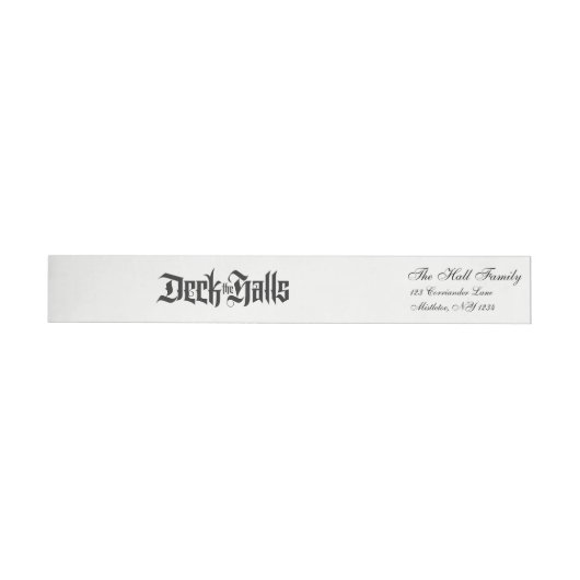 Deck the Halls Modern Lettering Luxe Zwart (Individueel)