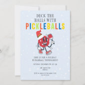 Deck the Halls Pickleball Kersttoernooi Kaart (Voorkant)