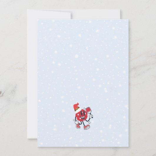 Deck the Halls Pickleball Kersttoernooi Kaart (Achterkant)