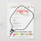Deck the Halls Pickleball Kersttoernooi Kaart (Voorkant)