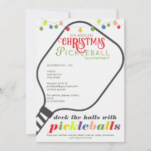 Deck the Halls Pickleball Kersttoernooi Kaart