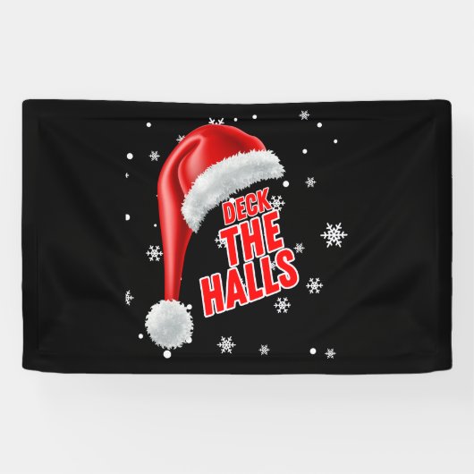 Deck The Halls Sneeuw Collectie 2.5x4 Vinyl Banner (Horizontaal)