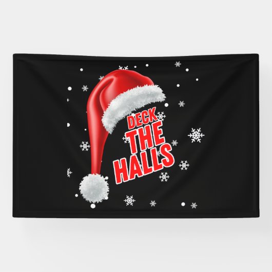 Deck The Halls Sneeuw Collectie 4x6 Vinyl Banner (Horizontaal)
