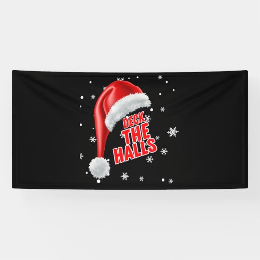 Deck The Halls Sneeuw Collectie 4x8 Vinyl Banner (Horizontaal)