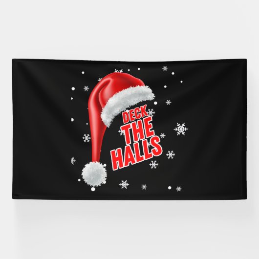 Deck The Halls Sneeuw Collectie 6x10 Vinyl Banner (Horizontaal)