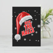 Deck The Halls Sneeuw Collectie Uitnodiging (Staand voorkant)