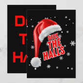Deck The Halls Sneeuw Collectie Uitnodiging (Voorkant / Achterkant)
