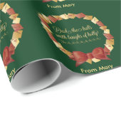 Deck The Halls Songteksten Ontwerp Cadeaupapier (Rol Hoek)