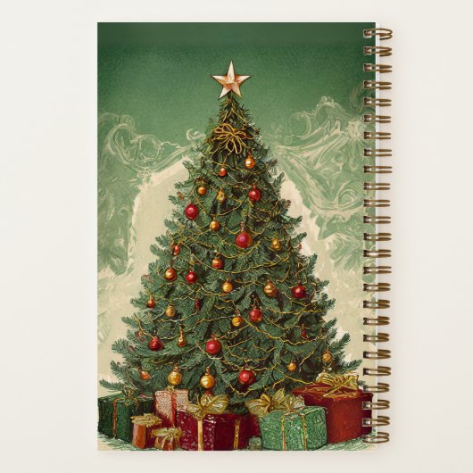 "Deck the Halls"  stijl Christmas Journal Notitieboek (Achterkant)