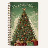 "Deck the Halls" stijl Christmas Journal Notitieboek (Voorkant)