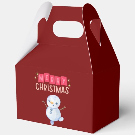 Deck the Halls: vrolijk kerstfeest" Bedankdoosjes (Voorkant)