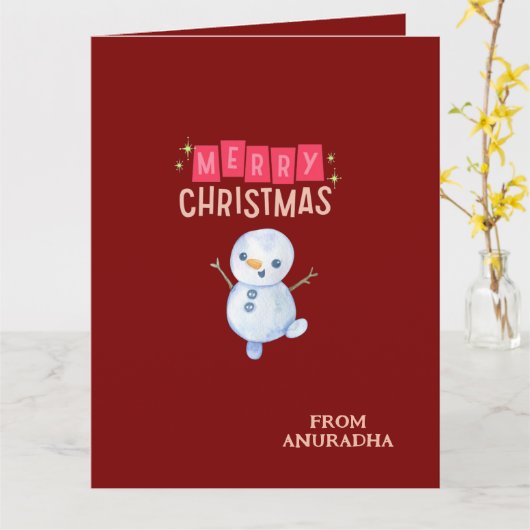 Deck the Halls: vrolijk kerstfeest" Kaart (Gele Bloem)