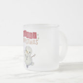 Deck the Halls: vrolijk kerstfeest" Matglas Koffiemok (Voorkant rechts)