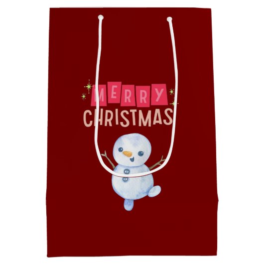 Deck the Halls: vrolijk kerstfeest" Medium Cadeauzakje (Achterkant)