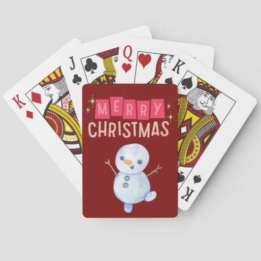 Deck the Halls: vrolijk kerstfeest" Pokerkaarten (Achterkant)
