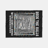 Deck The Halls With Guns & Ammo Fleece Deken (Voorkant (Horizontaal))