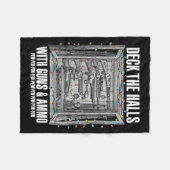 Deck The Halls With Guns & Ammo Fleece Deken (Voorkant (Horizontaal))