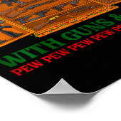 Deck The Halls With Guns &amp; Ammo Funny Christma Poster (Hoek)