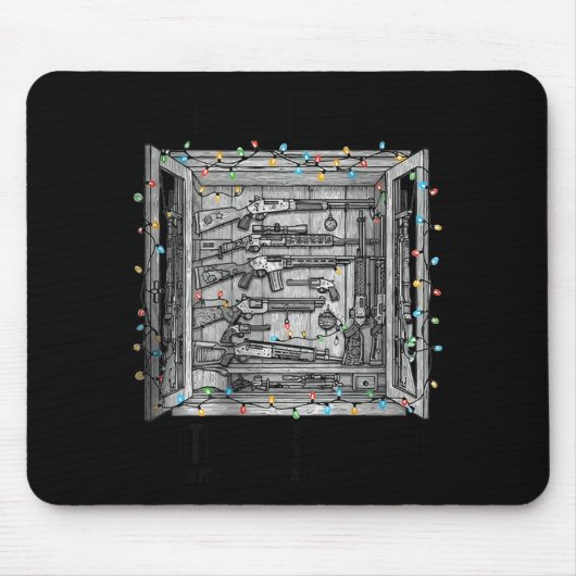 Deck The Halls With Guns & Ammo (on Back) Muismat (Voorkant)