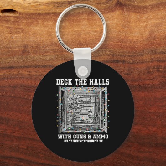 Deck The Halls With Guns &amp; Ammo  Sleutelhanger (Voorkant)
