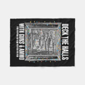 Deck The Halls With Guns And Ammo  Fleece Deken (Voorkant (Horizontaal))