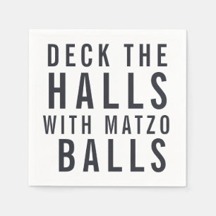 Deck the Halls with Matzo Balls Hanukka Servet