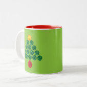 Deck the Halls with Pickleball Tweekleurige Koffiemok (Voorkant links)