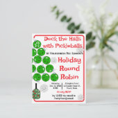 Deck the Halls with Pickleballs Christmas Party Kaart (Staand voorkant)