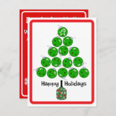 Deck the Halls with Pickleballs Christmas Party Kaart (Voorkant / Achterkant)