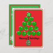 Deck the Halls with Pickleballs Christmas Party Kaart (Voorkant / Achterkant)