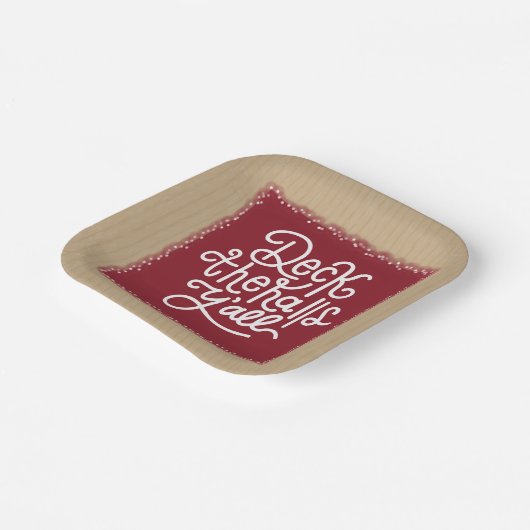 Deck the Halls Y'all Papieren Bordje (Gebogen)