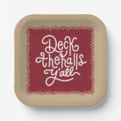 Deck the Halls Y'all Papieren Bordje (Voorkant)